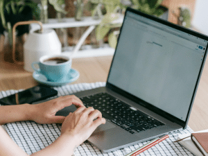 Woman building sustainable tech stacks for her service business